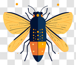 Lightning Bugs - Colorful Insect With Patterned Wings Transparent PNG