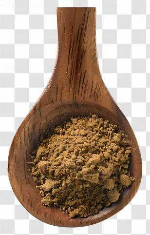 Cumin Powder - Brown Spice In Wooden Spoon Transparent PNG