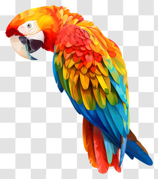 Macaw - Colorful Parrot With Bright Plumage Illustration Transparent PNG