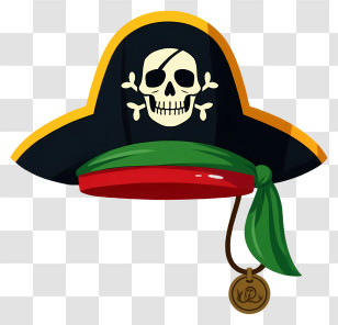 Pirate Hat - Pirate Hat With Skull And Crossbones Transparent PNG