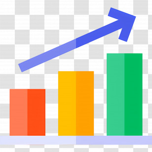 Growth Arrow - Bar Chart Representing Growth Transparent PNG