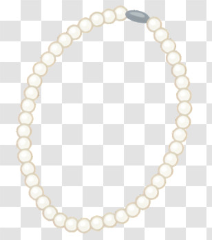 Icon - Elegant Pearl Necklace Accessory Transparent PNG