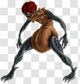 Mother Brain - Scary Monster Creature Illustration Transparent PNG