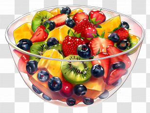 Fruit Salad - Delicious Fresh Fruit Salad Transparent PNG