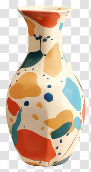 Ceramic Vase - Colorful Abstract Vase For Interior Decor Transparent PNG