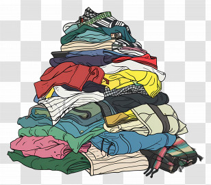 Pile Of Clothes - Pile Of Colorful Clothes For Laundry Day Transparent PNG