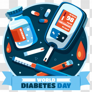 World Diabetes Day - World Diabetes Day Concept Design Transparent PNG