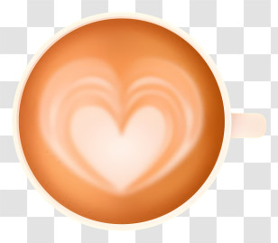 Coffee - Heart-Shaped Latte Art Transparent PNG