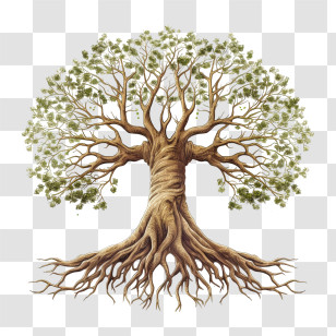 Big Tree
 - Realistic Tree Illustration With Detailed Shading Transparent PNG
