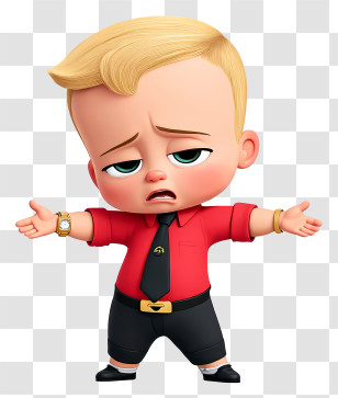 Boss Baby - Animated Baby Boss In Suit Transparent PNG