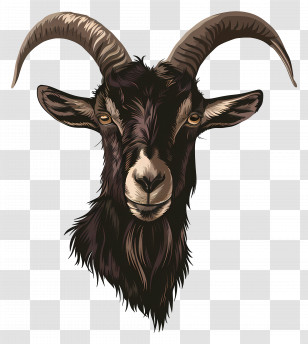Goat - Goat Head Illustration Transparent PNG