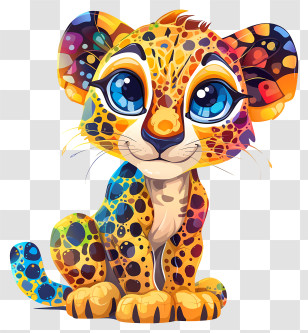World Wildlife Day - Colorful Leopard Cub Transparent PNG