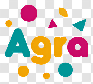 Agra - Multicolor Agra Text Logo Transparent PNG