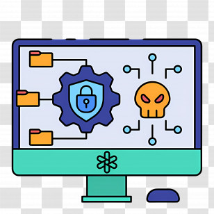 Cyber Security - Cyber Security Concept On Computer Transparent PNG