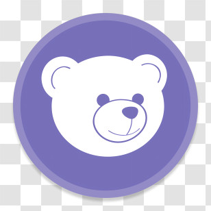 Bear Logo - White Bear Face Icon Transparent PNG