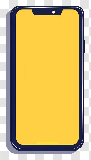 Iphone Frame - Smartphone With Yellow Screen Transparent PNG