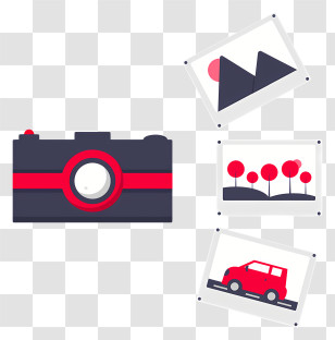 Photography - Camera With Photos Transparent PNG