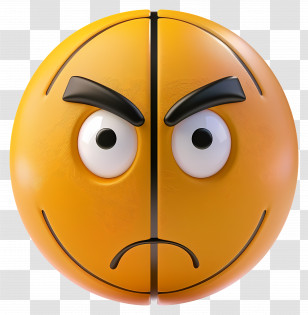 Basketball - Angry Face Emoji Transparent PNG