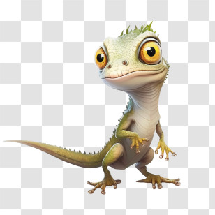 Cute Lizard
 - Cartoon Chameleon With Yellow Eyes Transparent PNG