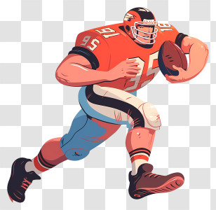 American Football Player - Football Player In Action Transparent PNG