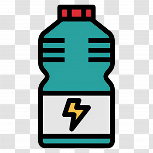 Energy Drink - Energy Drink Bottle With Lightning Icon Illustration Transparent PNG