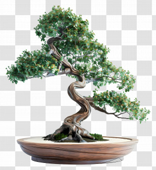 Bonsai Tree - Elegant Miniature Bonsai Tree For Home Decor Transparent PNG