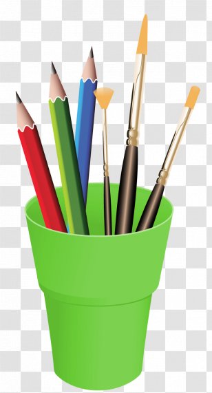 Pencil Drawing Clip Art - Blue - Pencils In Cup Vector Clipart Transparent PNG