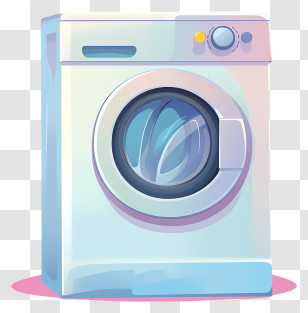 Washing Machine - Cute Cartoon Washing Machine Illustration Transparent PNG