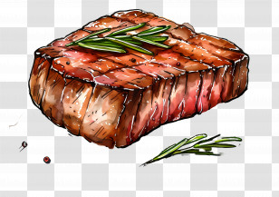 Steak - Grilled Steak With Rosemary Transparent PNG