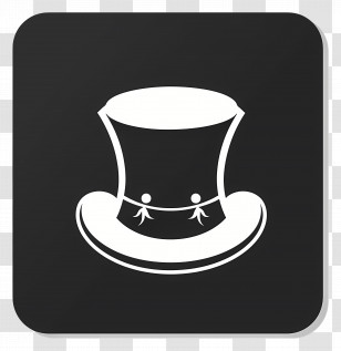 Top Hat - Black Formal Top Hat Transparent PNG