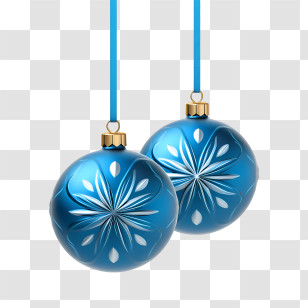 Christmas Ball - Blue Christmas Ornaments For Festive Decor Transparent PNG