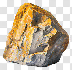 Rock - Yellow-Brown Rock Formation Transparent PNG