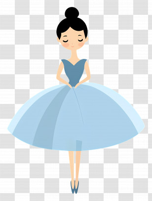 Ballet - Elegant Ballet Dancer In A Blue Dress Transparent PNG