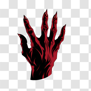 Halloween Claw - Scary Red Claw Illustration Transparent PNG