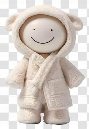 Bathrobe - Cute Plush Toy In Hoodie Transparent PNG