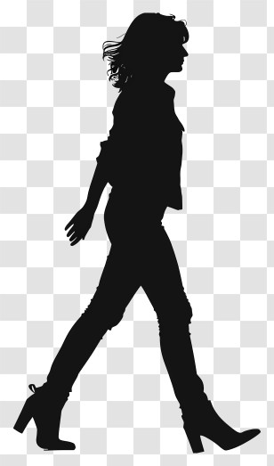 Taylor Swift Silhouette - Silhouette Of A Walking Woman In Style Transparent PNG