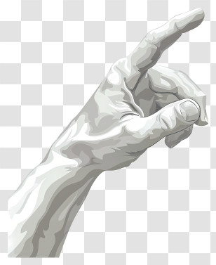 Gesture - Illustration Of Pointing Hand Transparent PNG