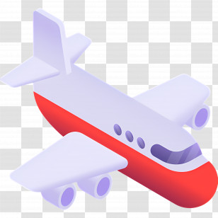 Aeroplane - Red And White Airplane Transparent PNG