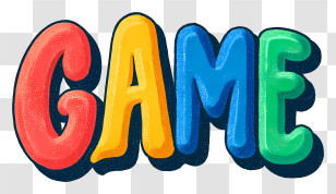 Word Game - Colorful Game Text Illustration Transparent PNG