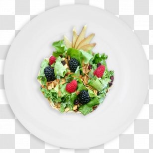 Strawberry Vegetarian Cuisine Greens Recipe Garnish - Plate Transparent PNG