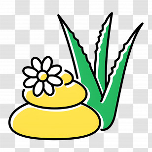 Aloe Vera - Aloe Vera Cream With Flower Transparent PNG