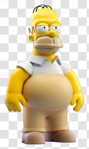Homer Simpson - Yellow Cartoon Character Transparent PNG