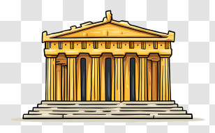 Parthenon Building Icon - Parthenon Illustration Transparent PNG