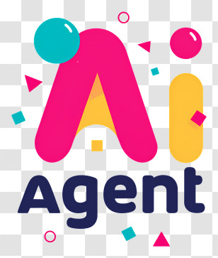 Ai Agent - Playful AI Agent Logo Transparent PNG