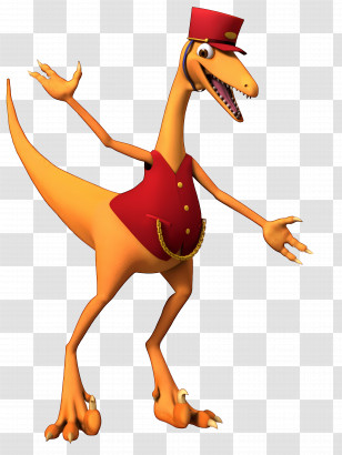 Dinosaur Train - Cartoon Dinosaur In Uniform Transparent PNG
