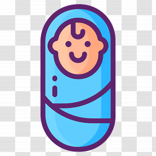 Baby Boy - Happy Baby Icon With Wrapping Transparent PNG