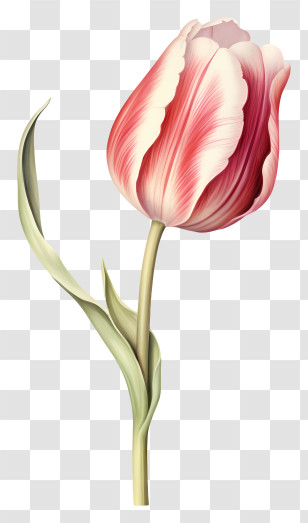 Pink Tulip - Red Tulip Flower Illustration Transparent PNG