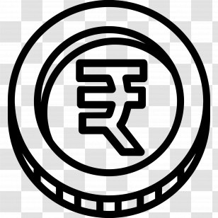 Rupee Symbol - Rupee Coin Symbol Transparent PNG