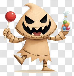 Burlap Sack Monster - Burlap Trick-or-Treat Monster Transparent PNG