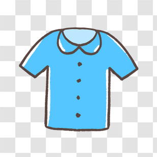 Cartoon - Blue Shirt Doodle Style Illustration Transparent PNG